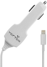 Автомобильное зарядное устройство VERTEX SLCC2100S8W, 8-pin Lightning (Apple), 2.1A, белый.