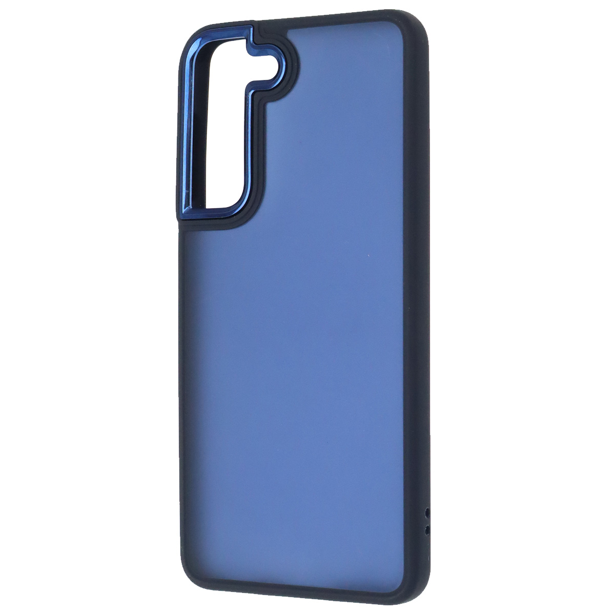 Чехол накладка для SAMSUNG Galaxy S21 (SM-G991), силикон, пластик, цвет темно синий