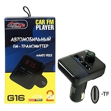 FM-трансмиттер, модулятор CARLIVE BT-G16, Bluetooth, 2 USB, TF, цвет черный