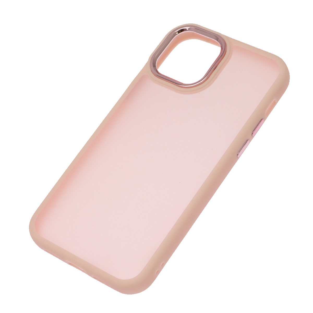 Чехол накладка для APPLE iPhone 12 (6.1"), iPhone 12 Pro (6.1"), силикон, пластик, цвет окантовки розовый