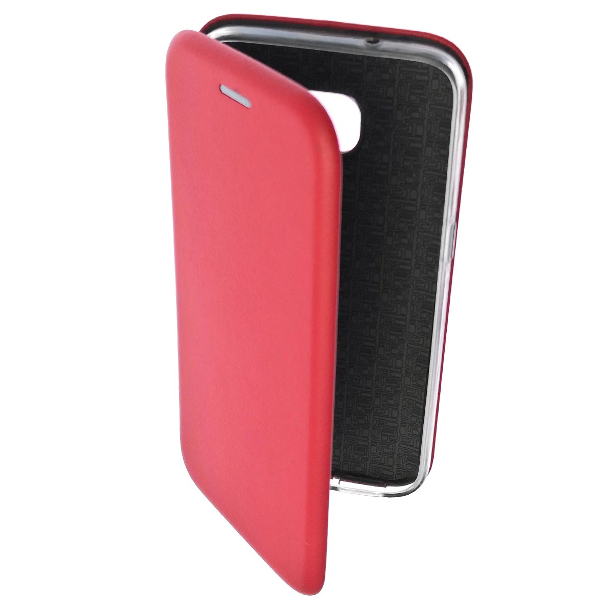 Чехол книжка для SAMSUNG Galaxy S7 (SM-G930), экокожа, визитница, цвет красный