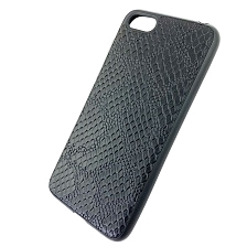 Чехол накладка для HUAWEI HONOR 7A, Y5 2018, Y5 PRIME, силикон, текстура кожи, цвет черный.