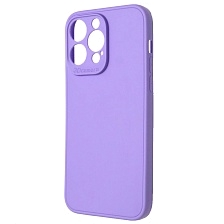 Чехол накладка для APPLE iPhone 14 Pro Max, защита камеры, силикон, цвет сиреневый