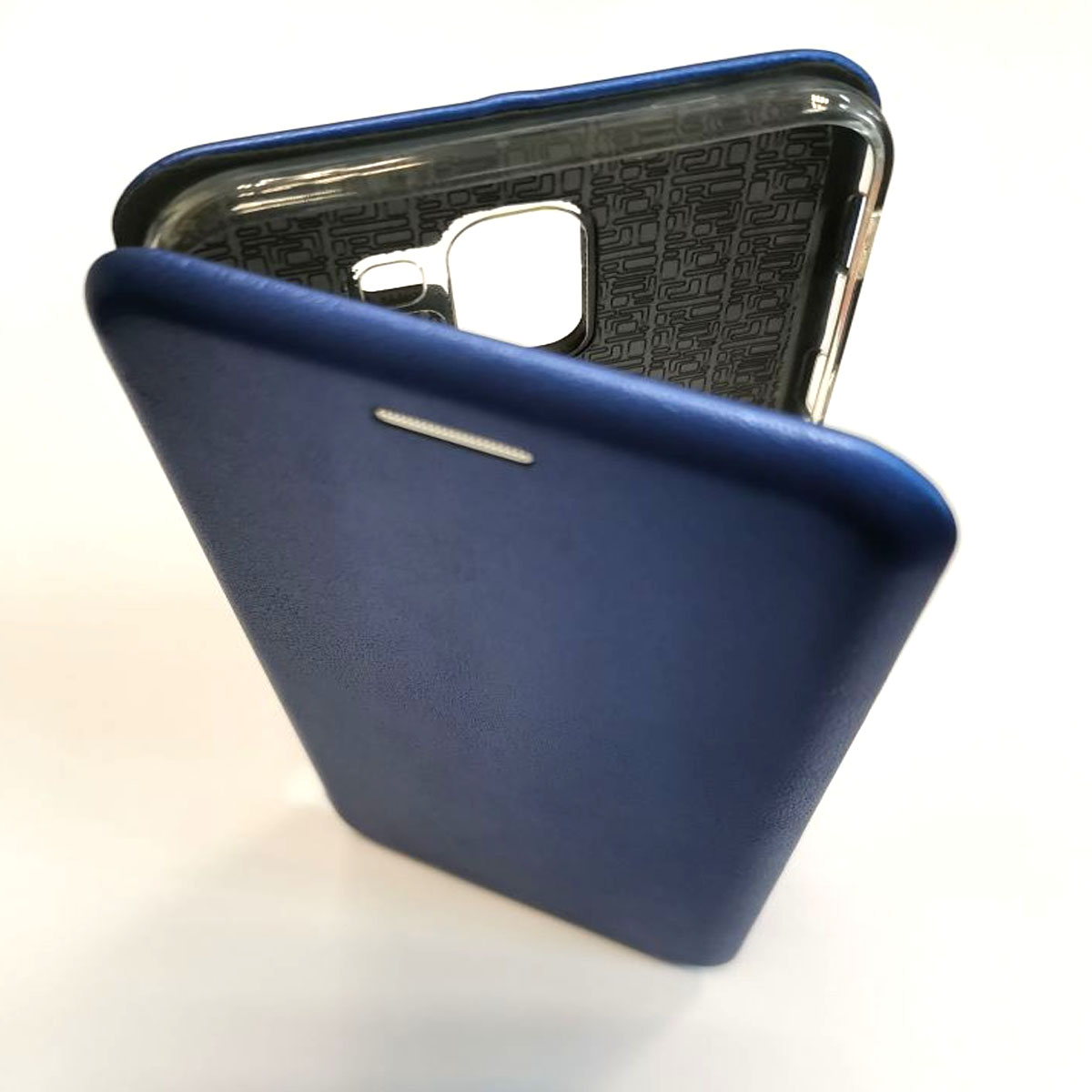 Чехол книжка для SAMSUNG Galaxy J6 2018 (SM-J600), экокожа, визитница, цвет синий Чехол книжка для SAMSUNG Galaxy J6 2018 (SM-J600), экокожа, визитница, цвет синий