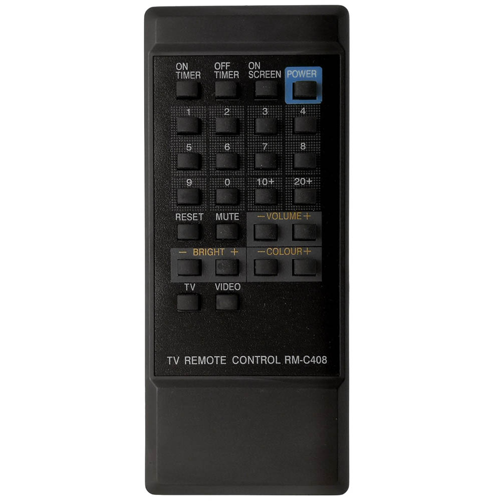 Пульт ДУ для JVC RM-С408 подходит к следующим моделям: AV-14FMT3, AV-14FTT2, C-140EE, C-1480EE/M/EG, C-211EE, C-2180EE.