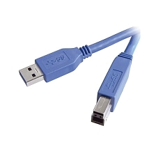 Кабель USB 3.0 (A-B), 1.8 м, цвет синий