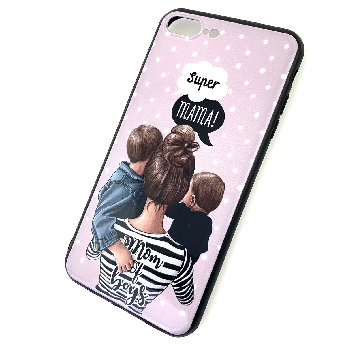 Чехол накладка для APPLE iPhone 7 Plus, 8 Plus, силикон, рисунок super MAMA Mom of boys. Чехол накладка для APPLE iPhone 7 Plus, 8 Plus, силикон, рисунок super MAMA Mom of boys.