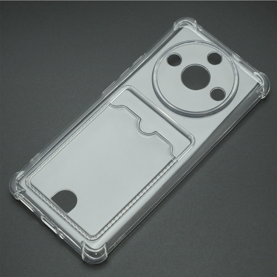 Чехол накладка CARD CASE для Realme 11 Pro, Realme 11 Pro Plus, Realme 11 Pro Max, силикон, отдел для карт, защита камеры, цвет прозрачный