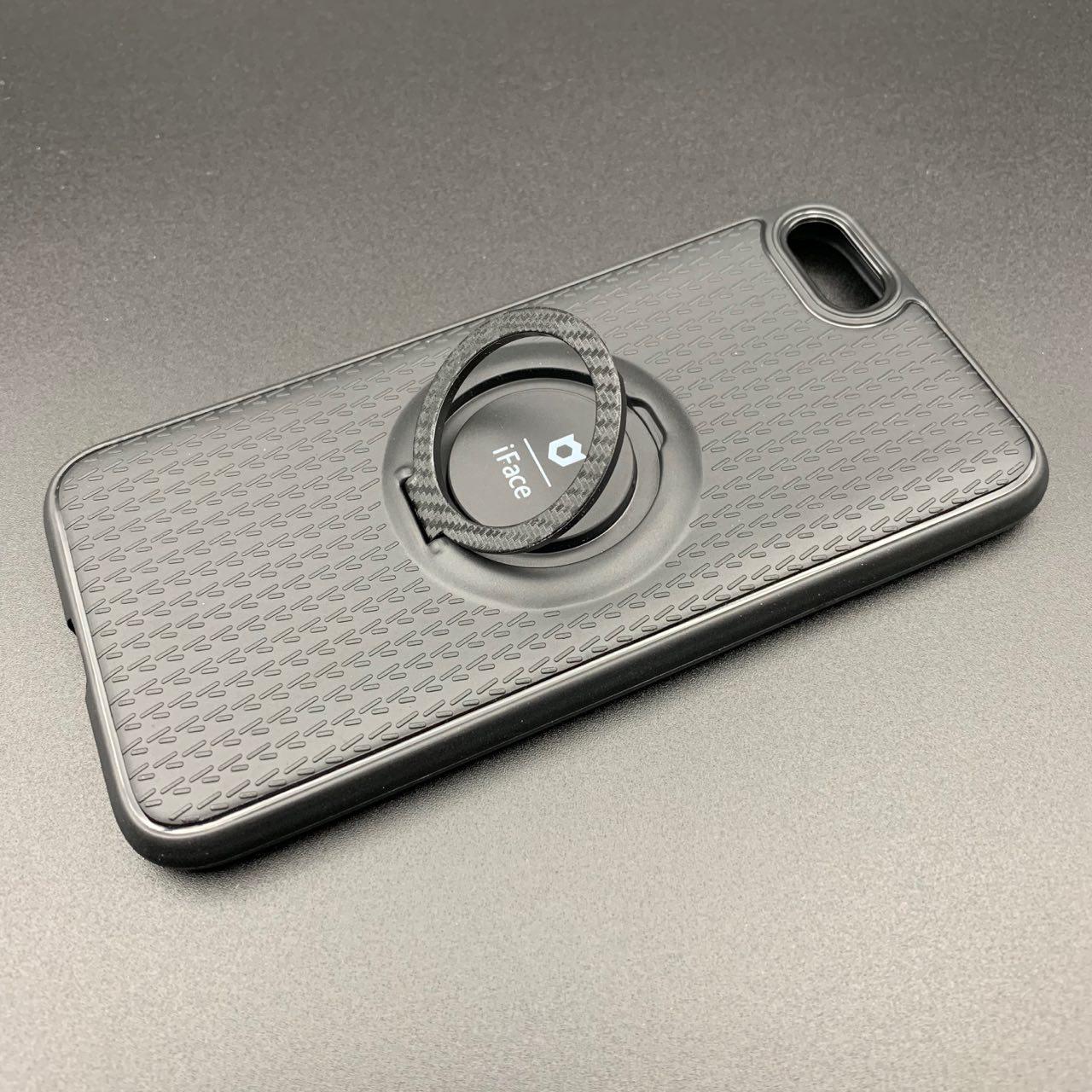 Чехол накладка iFace для HUAWEI Honor 7A, Y5 2018, Y5 Prime, силикон, кольцо держатель, цвет черный.