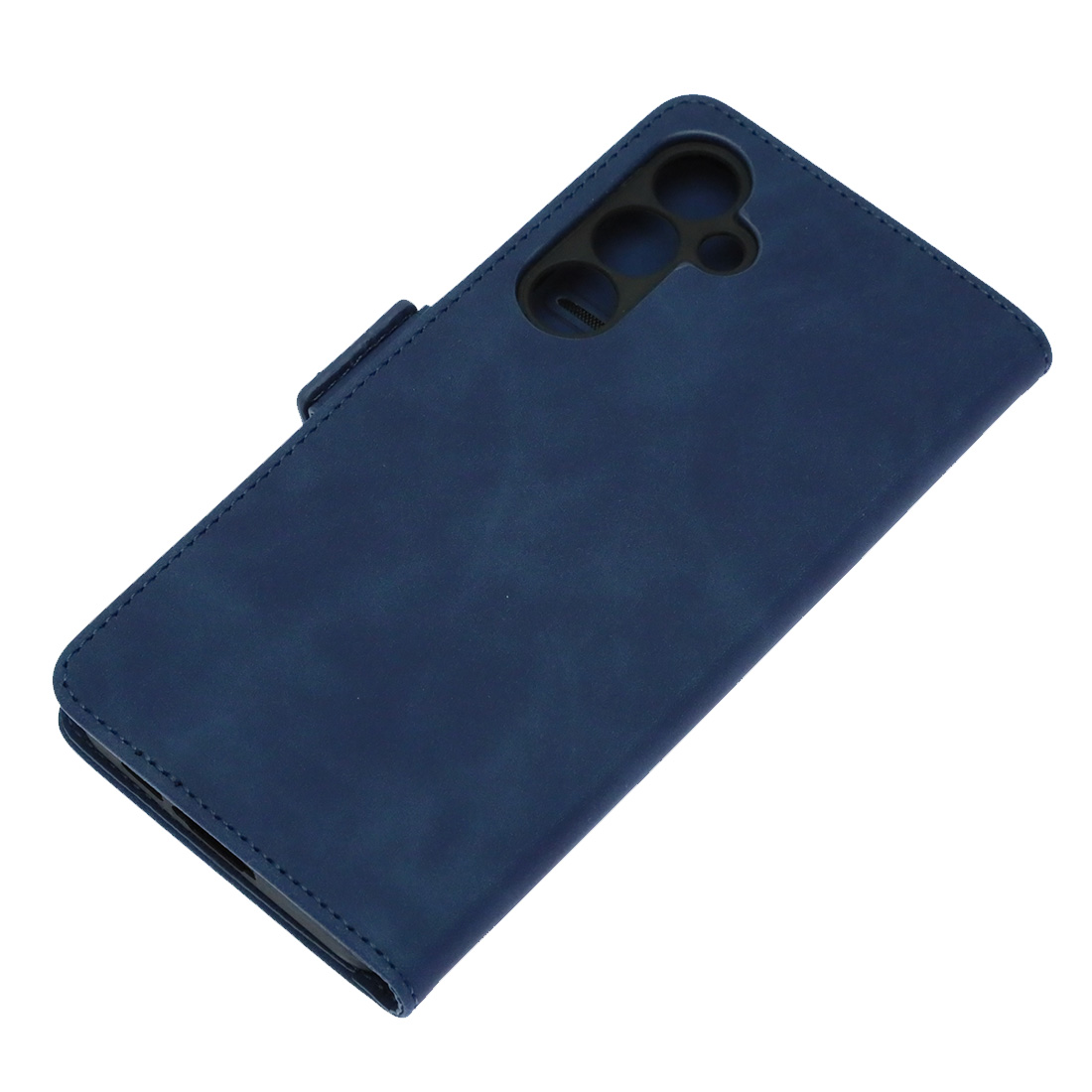 Чехол книжка NICE для SAMSUNG Galaxy A55 5G, защита камеры, экокожа, визитница, цвет темно синий