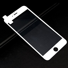 Стекло защитное 2.5D для iPhone 6/6S (полностью на клею), white.