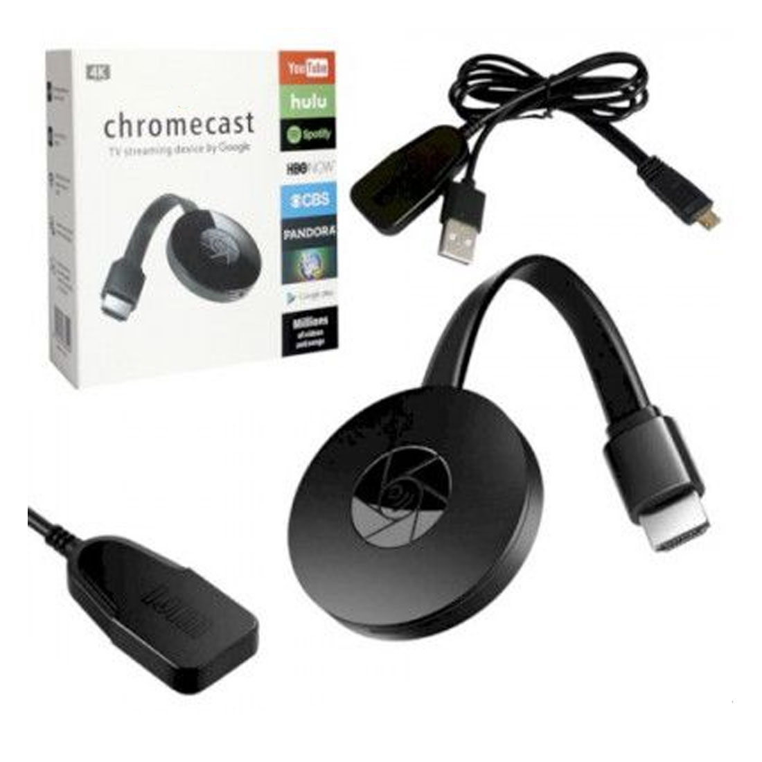 Беспроводной Wi-Fi приемник G2 HDTV Stick Android and IOS Chromecast 2.4G, цвет черный