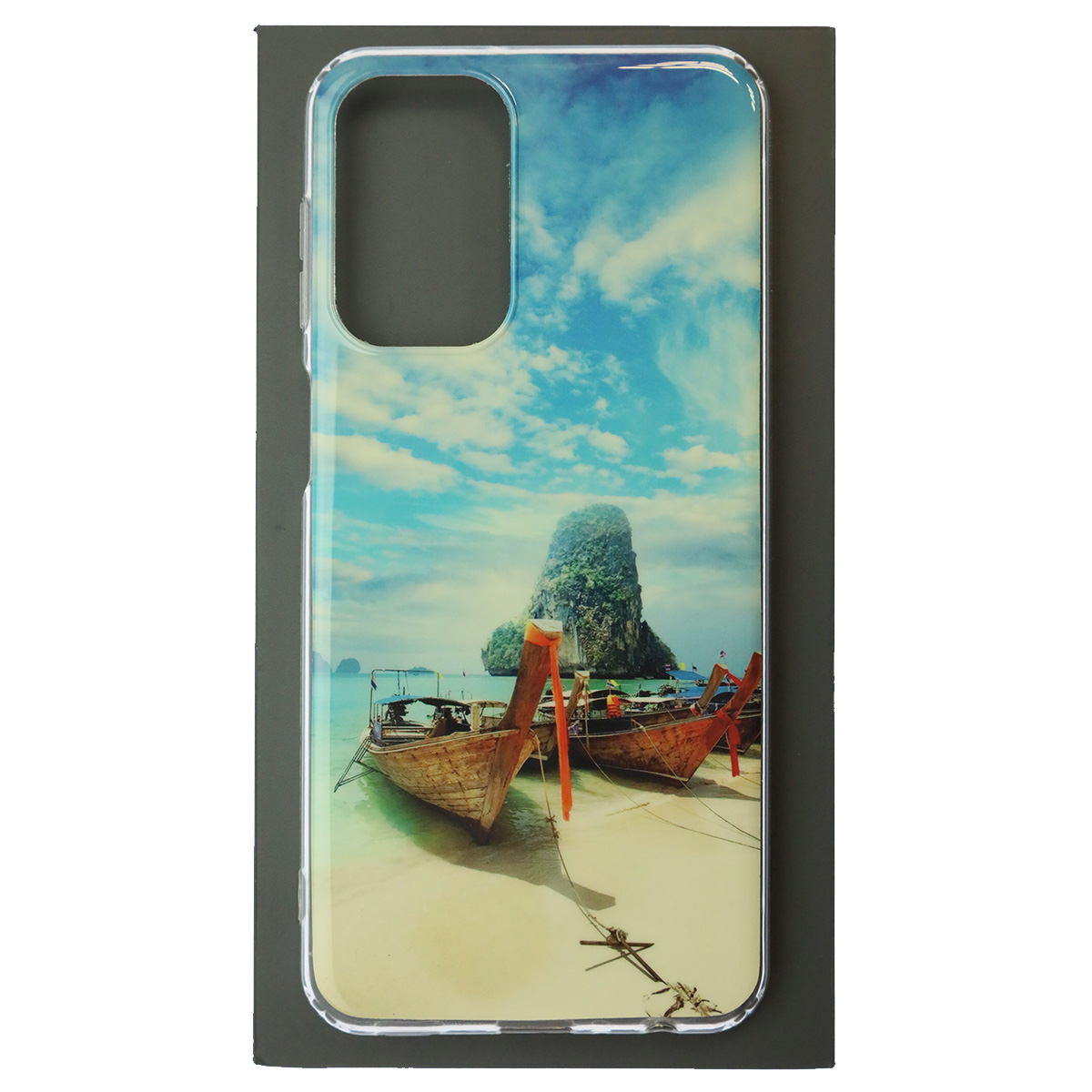 Чехол накладка для SAMSUNG Galaxy A23 4G, силикон, глянцевый, рисунок Пляж