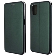 Чехол книжка STYLISH для SAMSUNG Galaxy M51 (SM-M515), экокожа, визитница, цвет темно зеленый