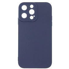 Чехол накладка для APPLE iPhone XR в корпусе iPhone 13 Pro, iPhone 14 Pro, силикон, защита камеры, цвет темно синий