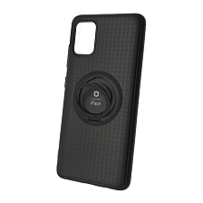 Чехол накладка iFace для SAMSUNG Galaxy A51 (SM-A515), A31 (SM-A315), силикон, кольцо держатель, цвет черный
