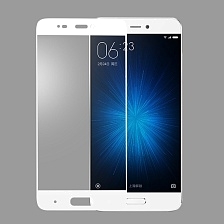 Защитное стекло 2D Full glass для Xiaomi MI 5 /тех.пак/ белый.