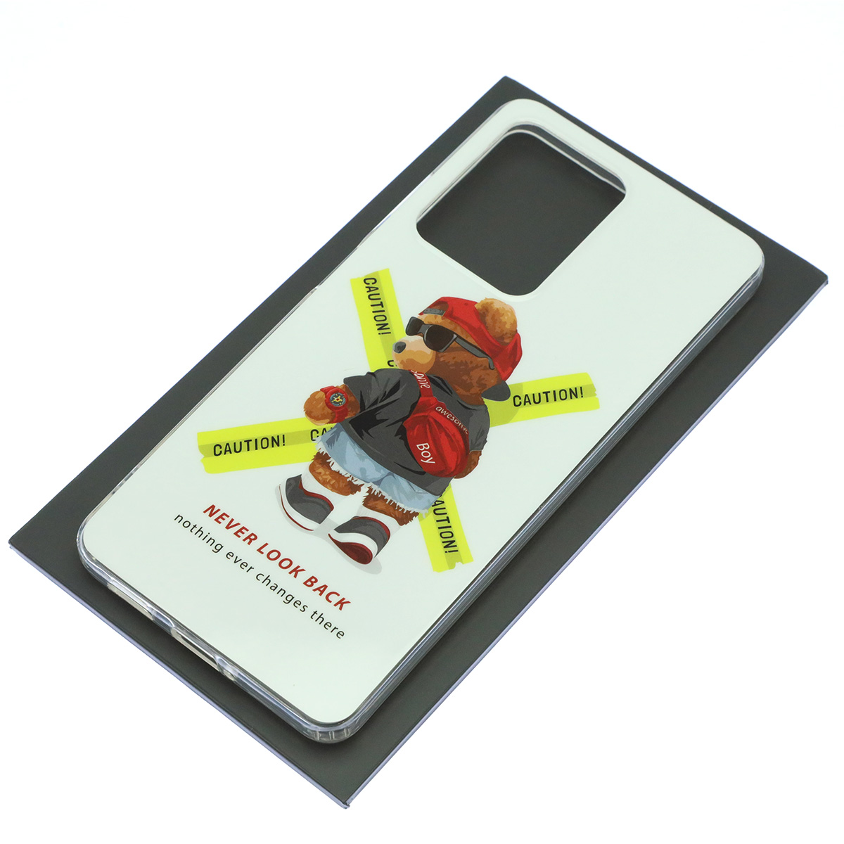Чехол накладка для XIAOMI Redmi Note 12 Pro Plus 5G, силикон, глянцевый, рисунок NEVER LOOK BACK