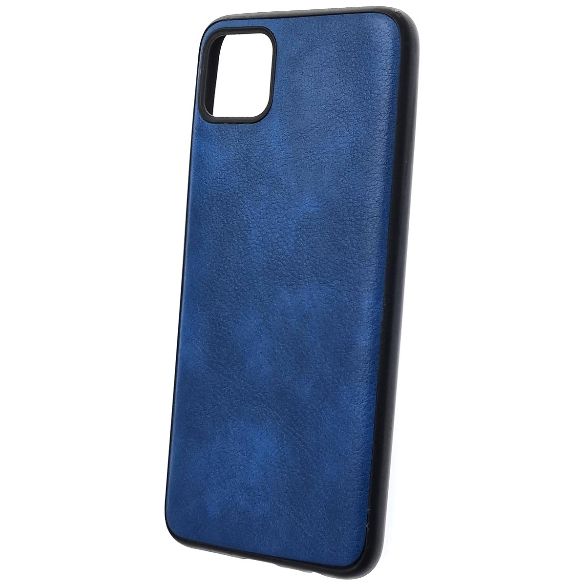 Чехол накладка для Realme C11 2020, силикон, под кожу, цвет синий