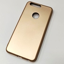Чехол накладка для HUAWEI Honor 8, силикон, цвет золотистый