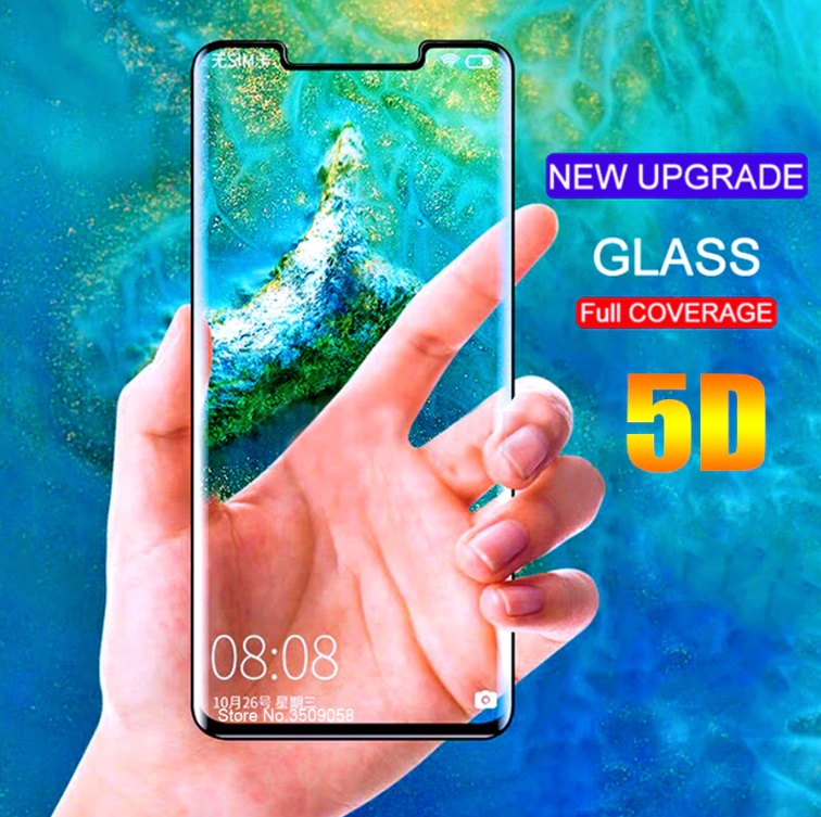 Защитное стекло 5D Nano Antishock для HUAWEI Mate 20 Pro, цвет канта чёрный MONARCH.