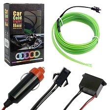 Гибкая неоновая лента CARLIVE NL3 для автомобиля, длина 3 метра, цвет зеленый | Все по 150