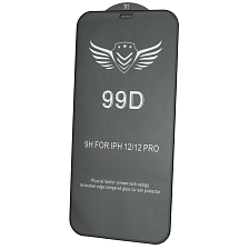 Защитное стекло 99D для APPLE iPhone 12 (6.1"), iPhone 12 Pro (6.1"), цвет окантовки черный Защитное стекло 99D для APPLE iPhone 12 (6.1"), iPhone 12 Pro (6.1"), цвет окантовки черный