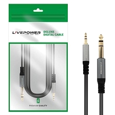 Кабель переходник аудио Live Power H236 Jack 3.5 (M) - Jack 6.35 (M), длина 1.8 м, цвет черный Кабель переходник аудио Live Power H236 Jack 3.5 (M) - Jack 6.35 (M), длина 1.8 м, цвет черный