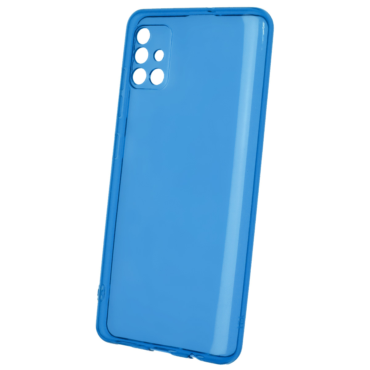 Чехол накладка Clear Case для SAMSUNG Galaxy A51 (SM-A515), M40S (SM-A3050), силикон 1.5 мм, защита камеры, цвет прозрачно синий