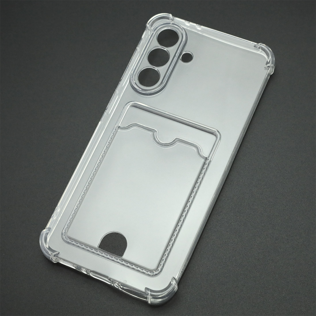 Чехол накладка CARD CASE для SAMSUNG Galaxy A36 5G, Galaxy A56 5G, защита камеры, усиленные края, отдел для карт, цвет прозрачный