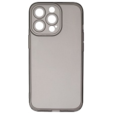 Чехол накладка CATEYES для APPLE iPhone 13 Pro (6.1), защита камеры, силикон, цвет прозрачно черный