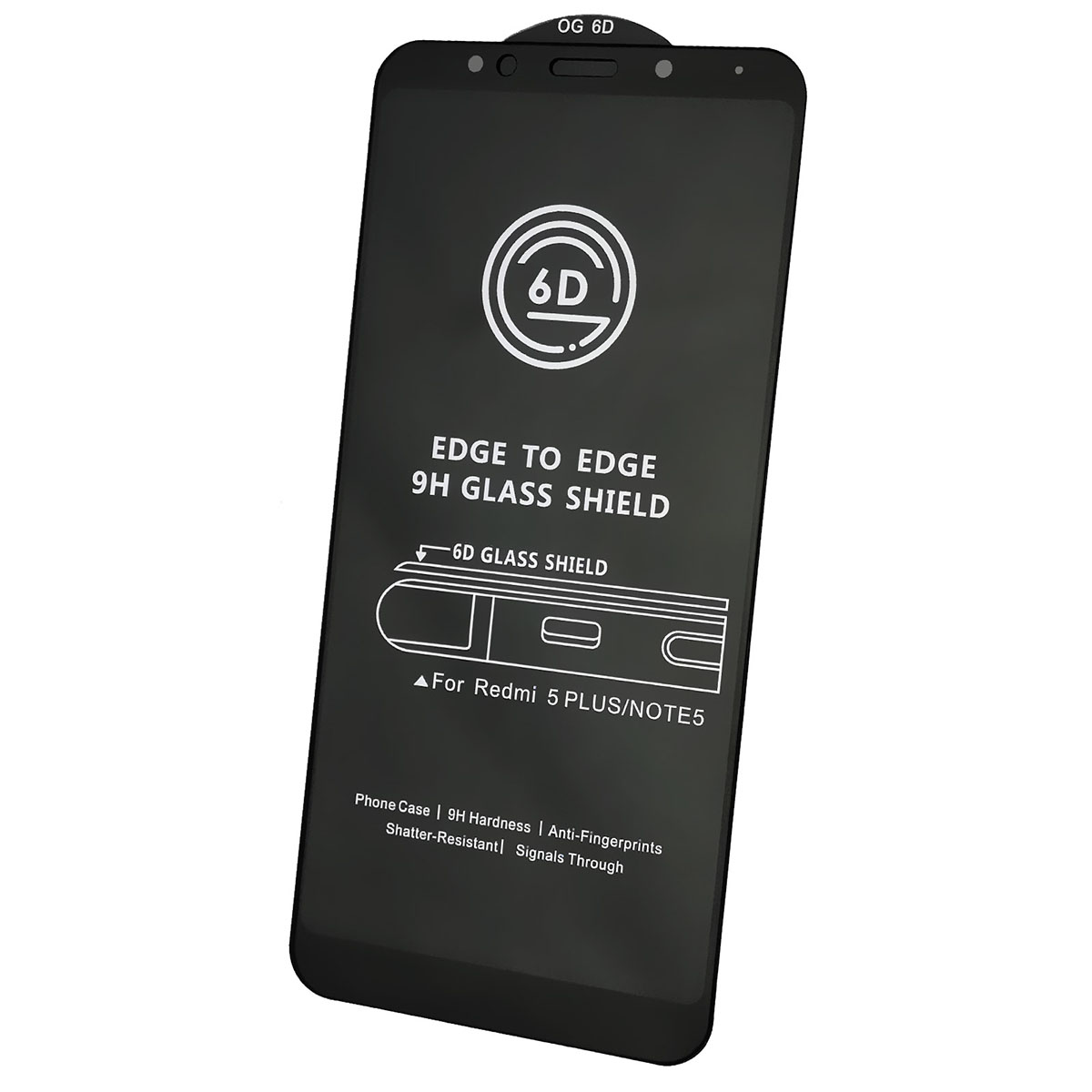 Защитное стекло 6D G-Rhino для XIAOMI Redmi 5 Plus, Redmi Note 5, цвет окантовки черный