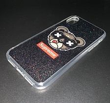 Чехол накладка для APPLE iPhone X, XS, силикон, рисунок SUPREME.