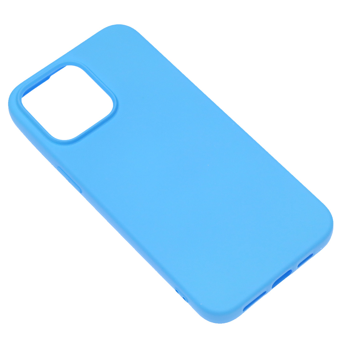 Чехол накладка NANO для APPLE iPhone 15 Pro Max (6.7"), силикон, бархат, цвет голубой