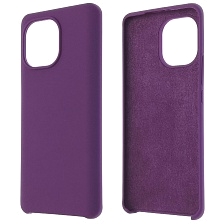 Чехол накладка Silicon Cover для XIAOMI Mi 11, силикон, бархат, цвет фиолетовый