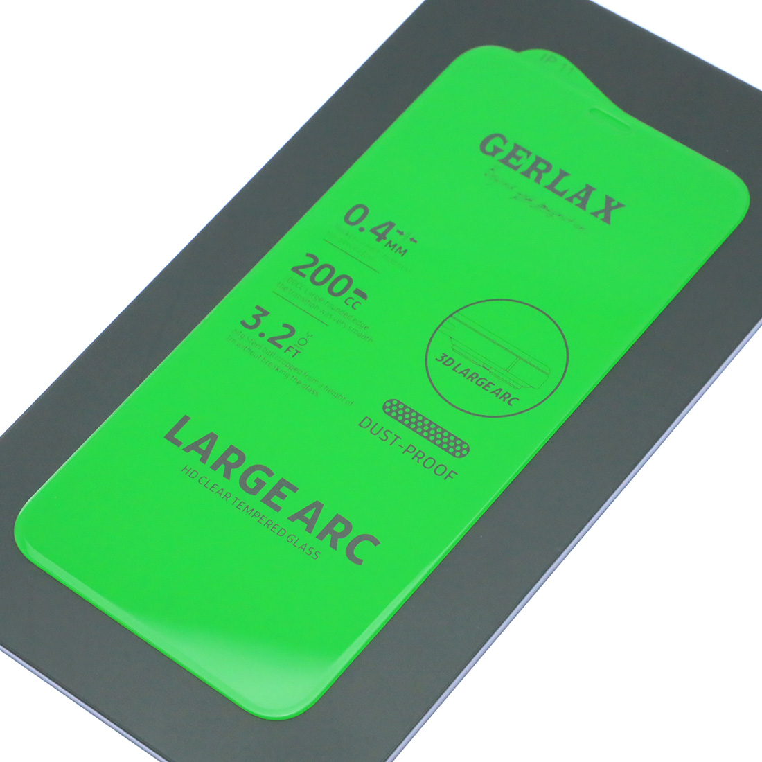 Защитное стекло безрамочное GERLAX 200CC для APPLE iPhone Xr, iPhone 11, вырез под динамик, прозрачное