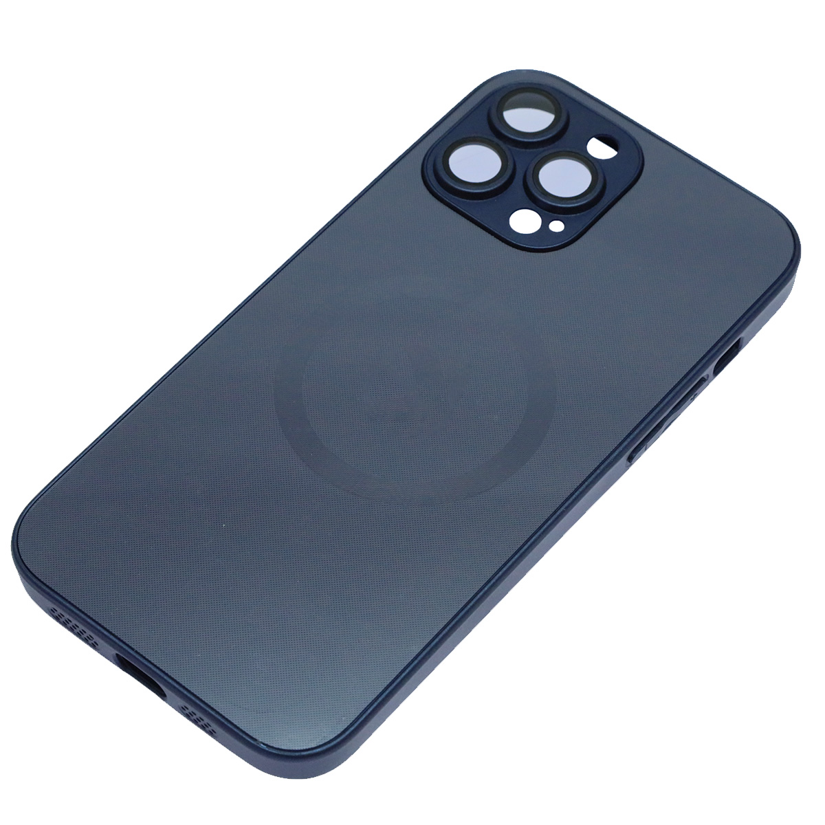 Чехол накладка с поддержкой MagSafe для APPLE iPhone 13 Pro Max (6.7"), защита камеры, силикон, пластик, цвет темно синий