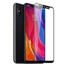 Защитное стекло "5D" GLASS FULL GLUE для XIAOMI Mi8, цвет канта черный.