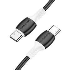 Кабель BOROFONE BX84 Rise USB Type C на USB Type C, 60W, длина 1 метр, цвет черный Кабель BOROFONE BX84 Rise USB Type C на USB Type C, 60W, длина 1 метр, цвет черный