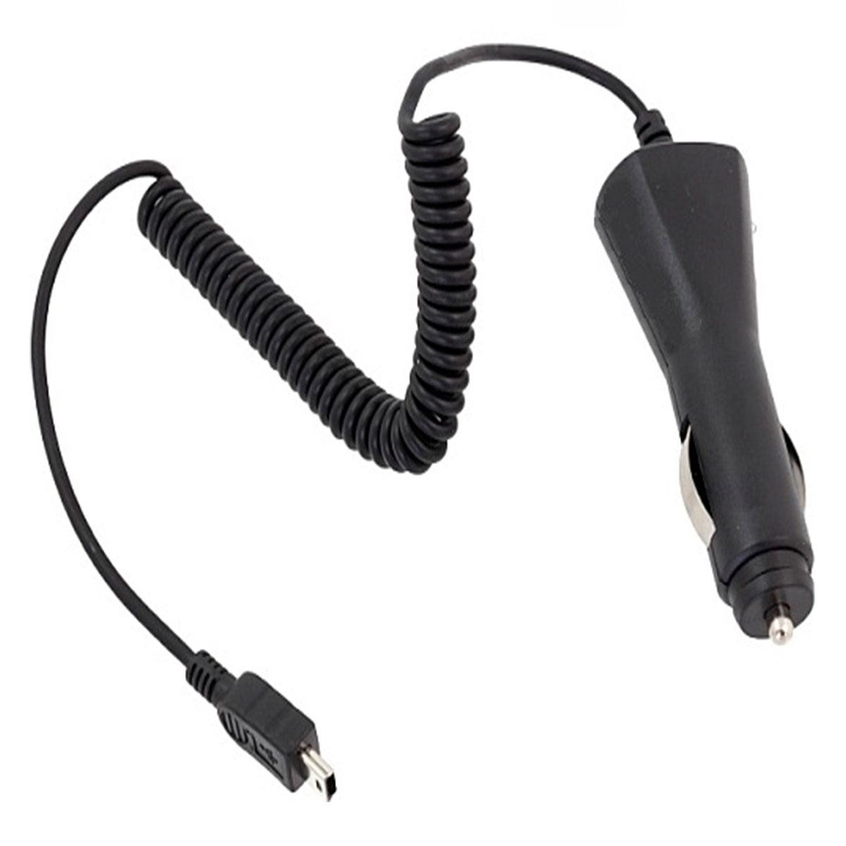 АЗУ (Автомобильное зарядное устройство) LCH-9 V3 для Mini USB, витой кабель, цвет черный