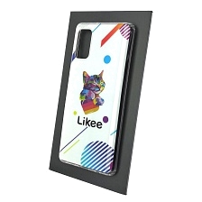 Чехол накладка Vinil для SAMSUNG Galaxy A41 (SM-A415), силикон, рисунок Likee Cat.