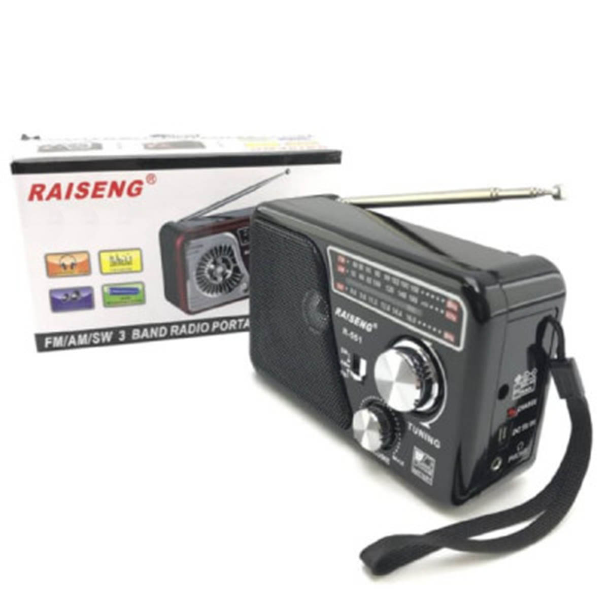 Радиоприемник Raiseng R-551, цвет черный
