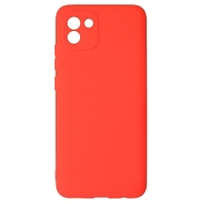 Чехол накладка для SAMSUNG Galaxy A03 (SM-A035F), силикон, цвет красный