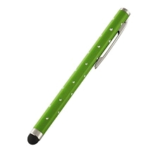 Стилус емкостной для смартфонов и планшетных ПК, длина 8 см, со стразами, цвет зеленый