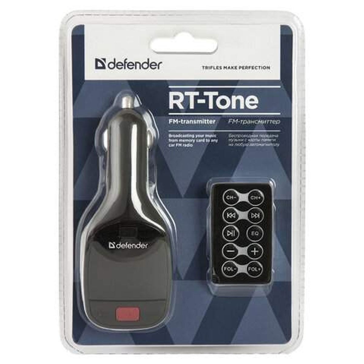 FM-трансмиттер DEFENDER RT-tone, USB 2.0, SD, micro SD, цвет черный | Последняя цена