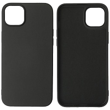 Чехол накладка NANO для APPLE iPhone 14 Plus, силикон, бархат, цвет черный