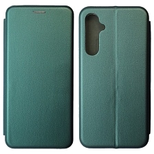 Чехол книжка STYLISH для SAMSUNG Galaxy S23 FE, экокожа, визитница, цвет темно зеленый