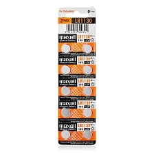 Батарейка Maxell G10/LR1130/LR54/389A/189 BL10 Alkaline 1.5V, щелочная, тип дисковый Батарейка Maxell G10/LR1130/LR54/389A/189 BL10 Alkaline 1.5V, щелочная, тип дисковый