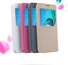 Чехол-книжка в бок для SAMSUNG Galaxy A3 (2016) SM-A310 белая NILLKIN SPARKLE.