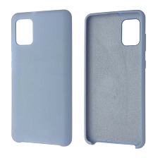 Чехол накладка Silicon Cover для SAMSUNG Galaxy A31 (SM-A315), силикон, бархат, цвет небесно голубой.